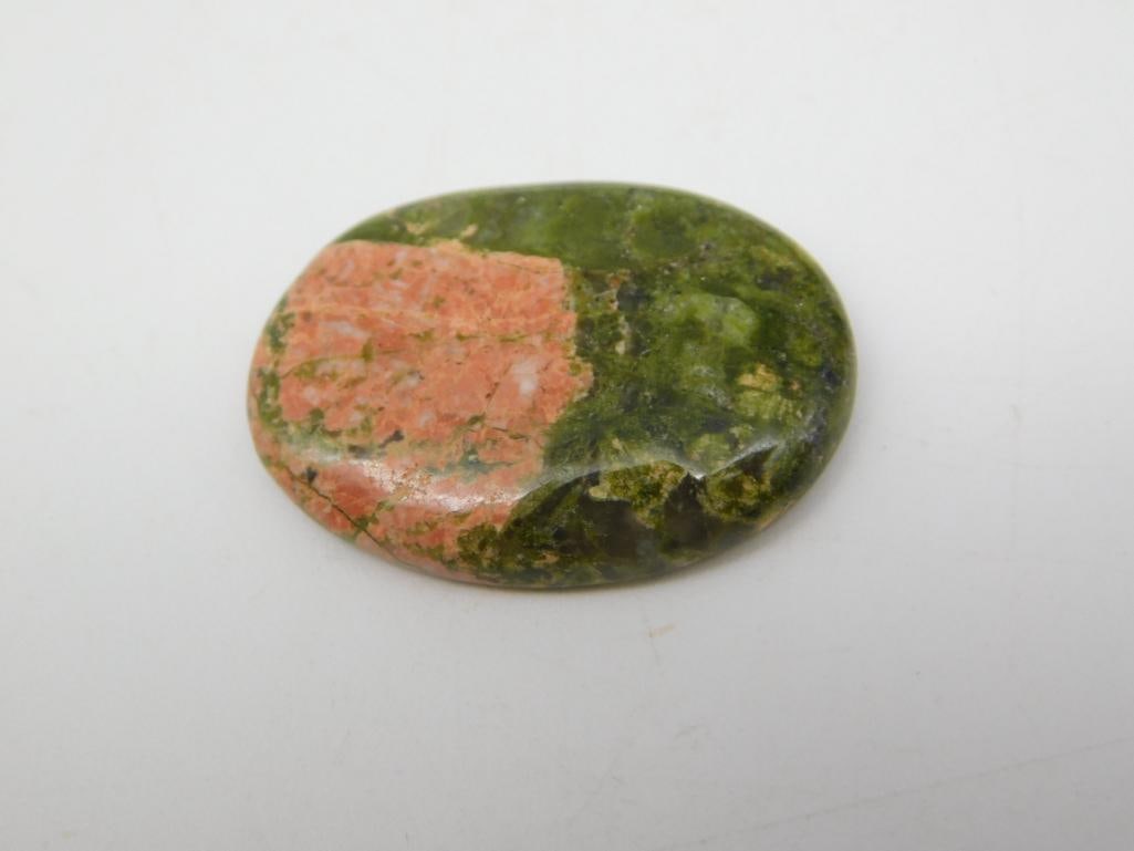 UNAKITE CABOCHON ROCK STONE LAPIDARY SPECIMEN: UNAKITE CABOCHON ROCK STONE LAPIDARY SPECIMEN