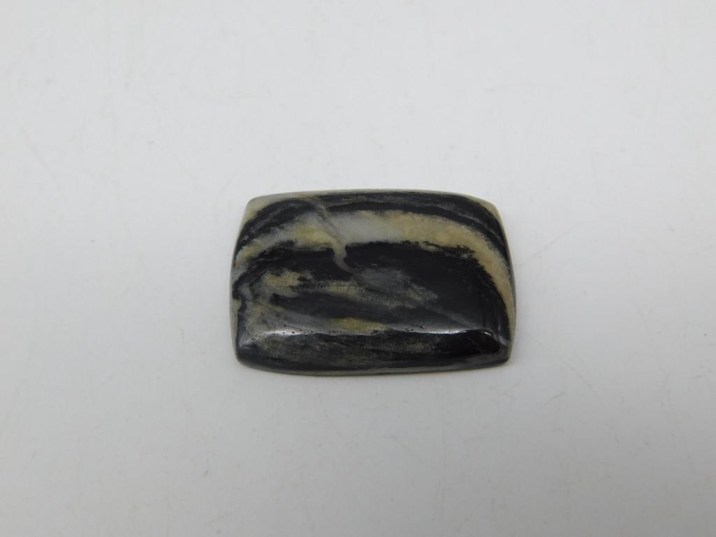 ZEBRA CABOCHON ROCK STONE LAPIDARY SPECIMEN: ZEBRA CABOCHON ROCK STONE LAPIDARY SPECIMEN