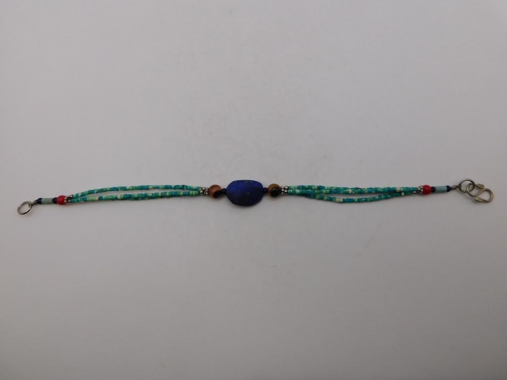 MIXED STONE BRACELET ROCK STONE LAPIDARY SPECIMEN: MIXED STONE BRACELET ROCK STONE LAPIDARY SPECIMEN