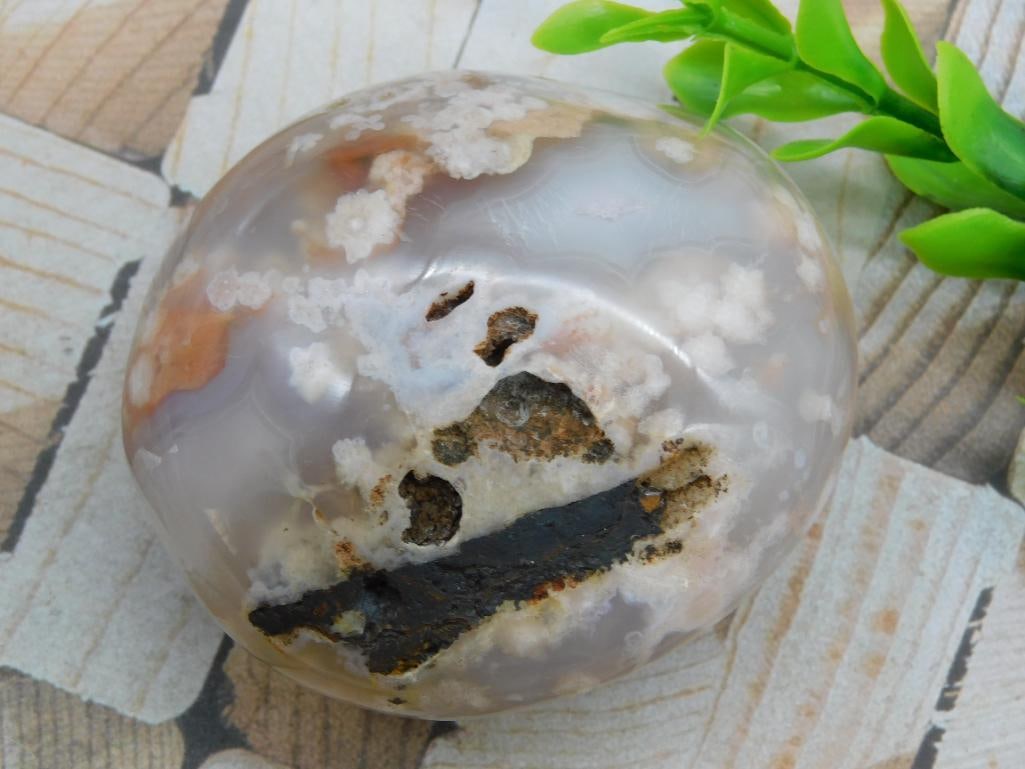 HATMANS FLOWER PETAL AGATE ROCK STONE LAPIDARY SPECIMEN (1 of 2)