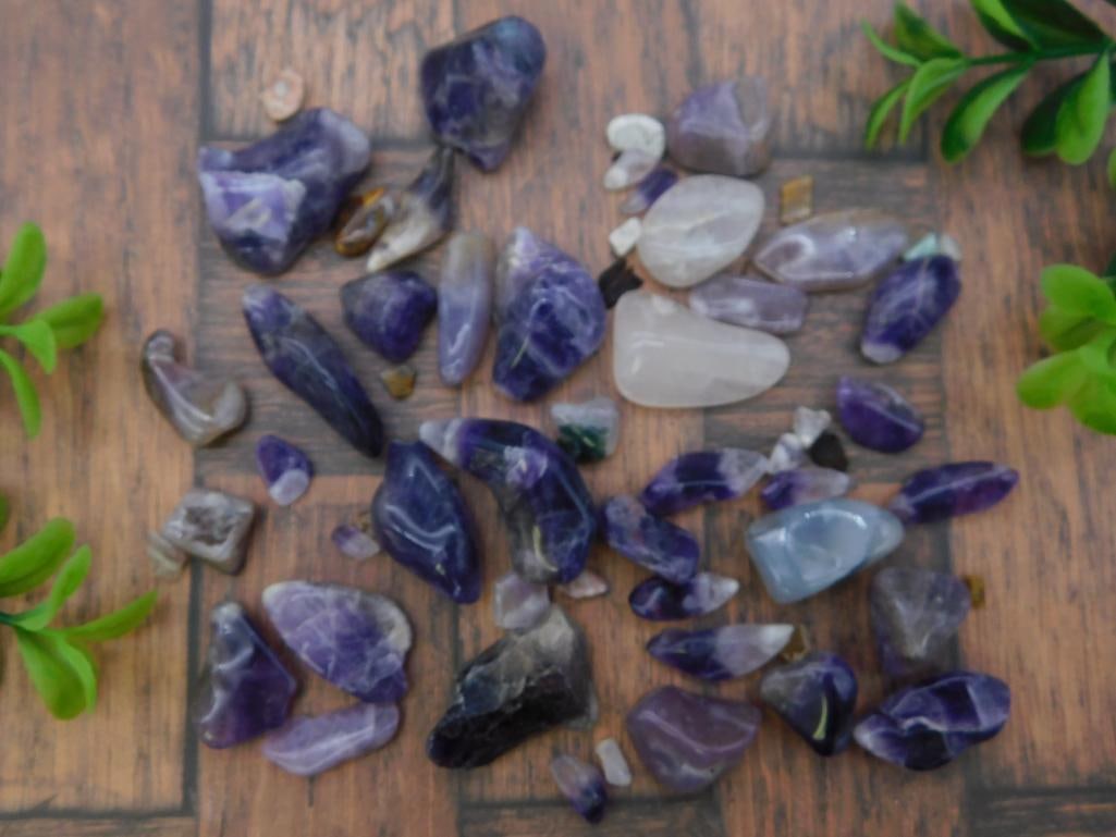 AMETHYST AND ROYAL AZTEC LACE ROCK STONE LAPIDARY SPECIMEN: AMETHYST AND ROYAL AZTEC LACE ROCK STONE LAPIDARY SPECIMEN