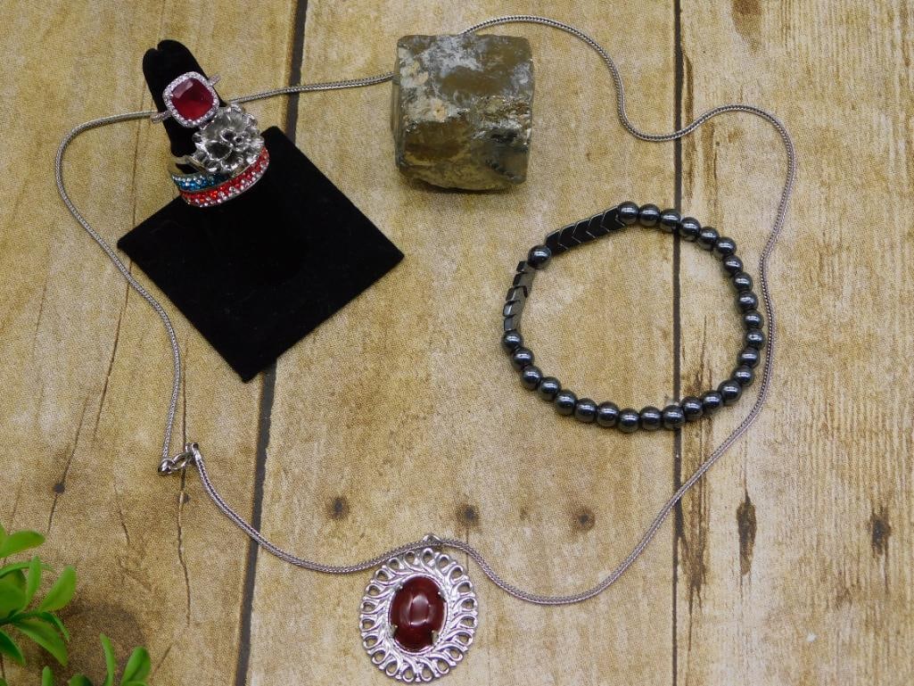 MIXED JEWELRY LOT ROCK STONE LAPIDARY SPECIMEN (1 of 2)