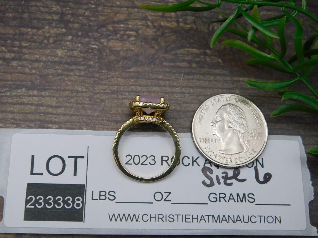 GENUINE STONE RING SIZE 6 - 2