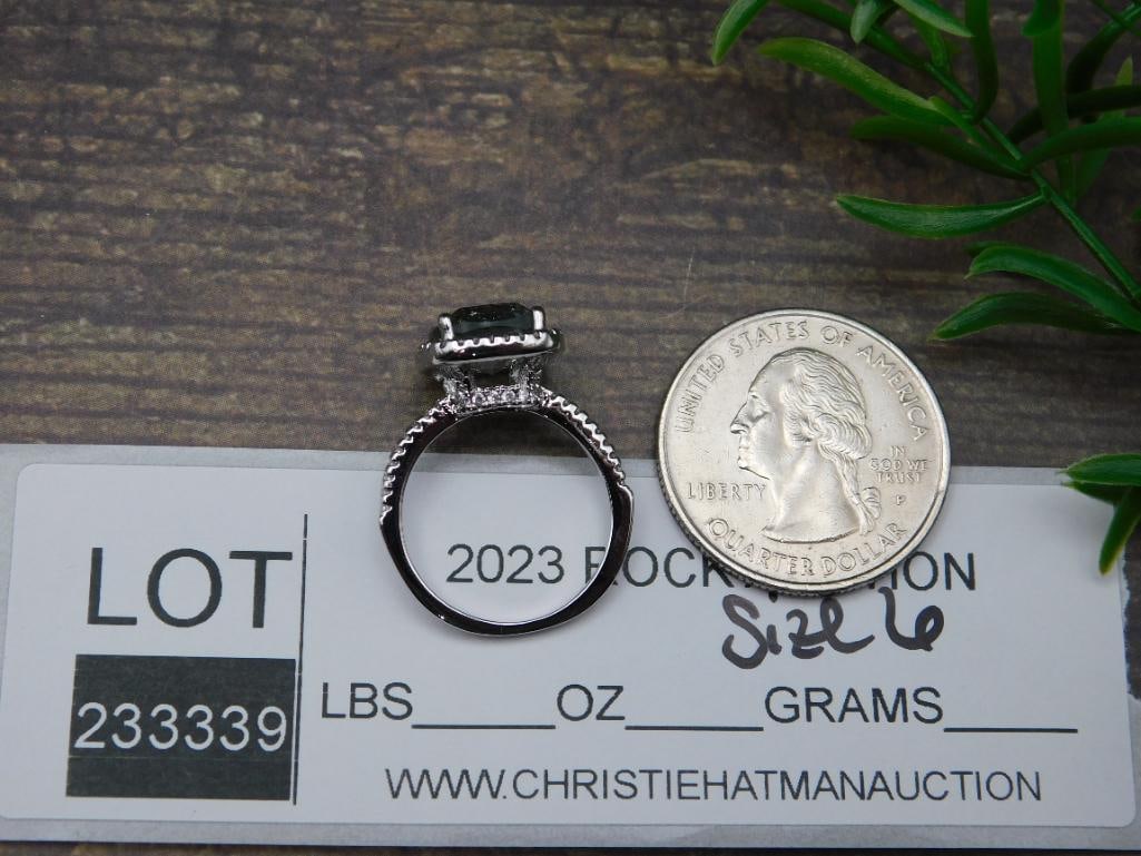 GENUINE STONE RING SIZE 6 - 4