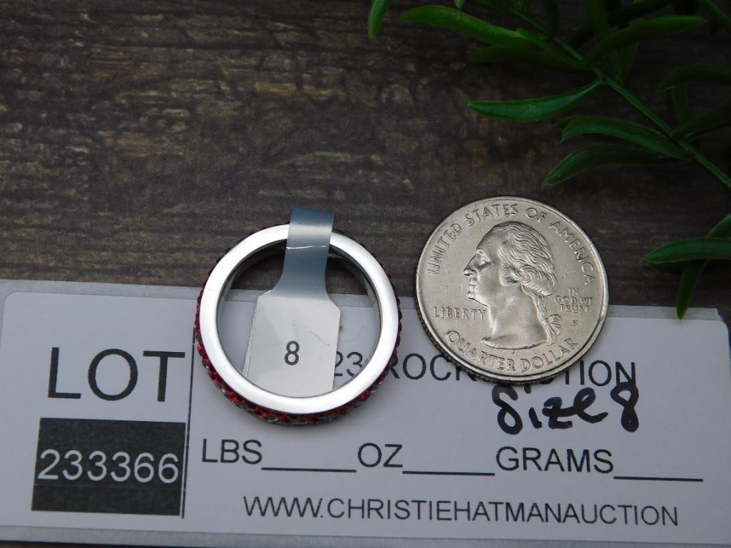 GENUINE STONE RING SIZE 8 - 4