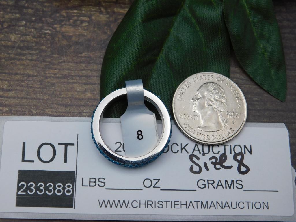 GENUINE STONE RING SIZE 8 - 4