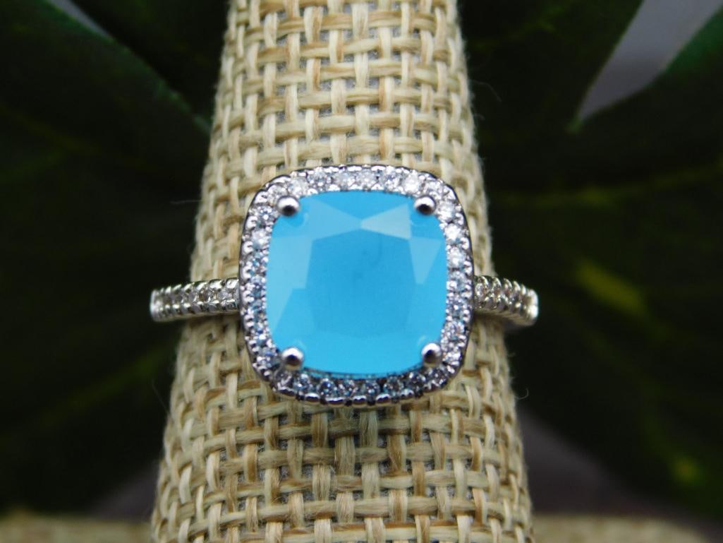 GENUINE STONE RING SIZE 6 - 3