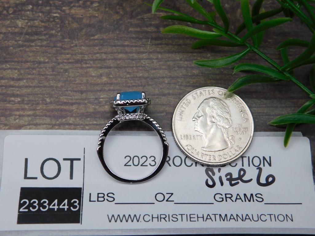 GENUINE STONE RING SIZE 6 - 4