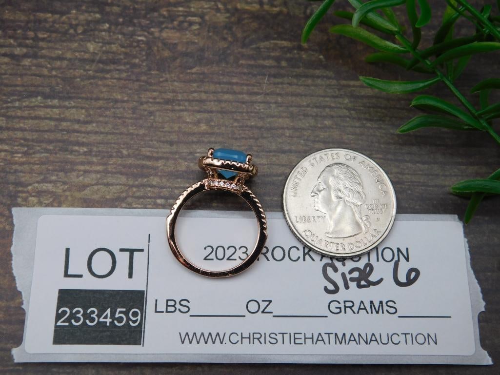 GENUINE STONE RING SIZE 6 - 2