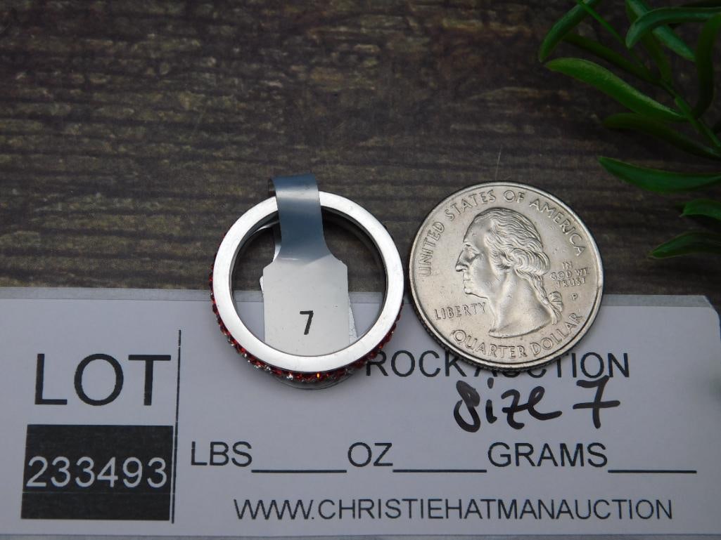 GENUINE STONE RING SIZE 7 - 2