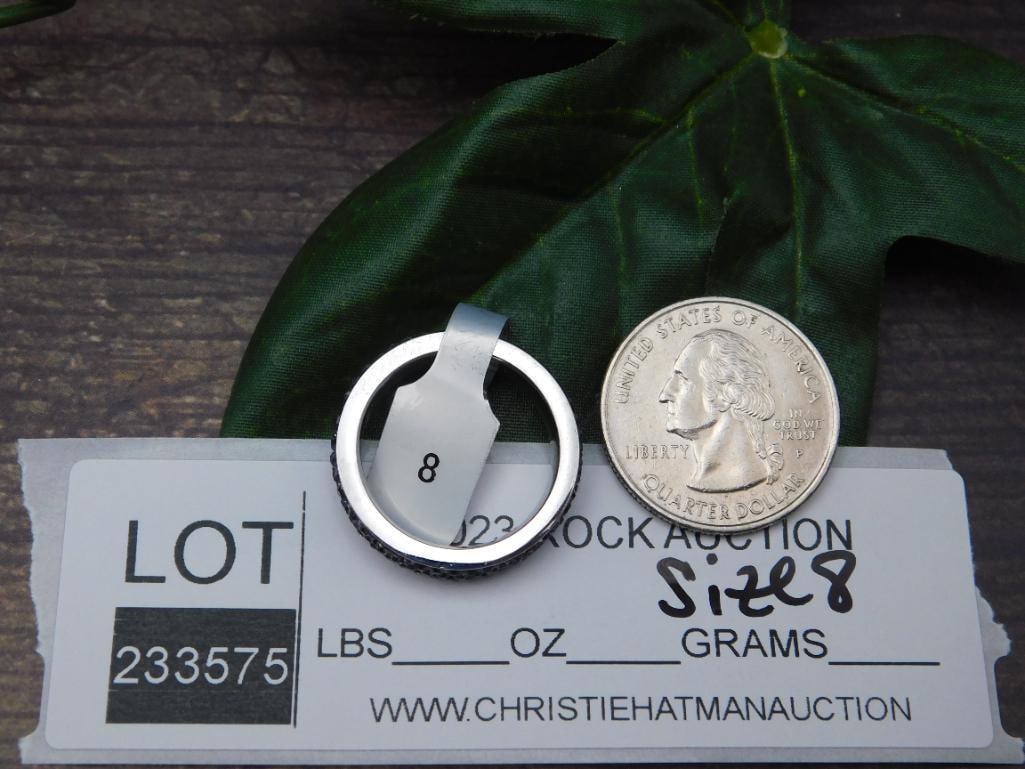 GENUINE STONE RING SIZE 8 - 2