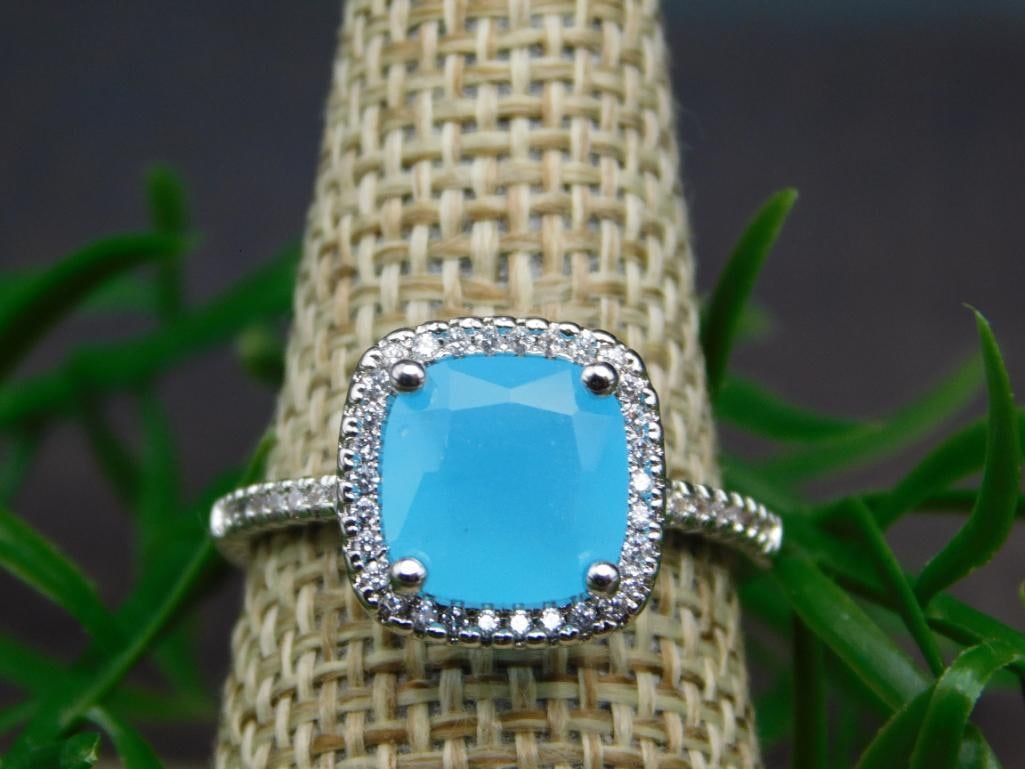 GENUINE STONE RING SIZE 8: GENUINE STONE RING SIZE 8