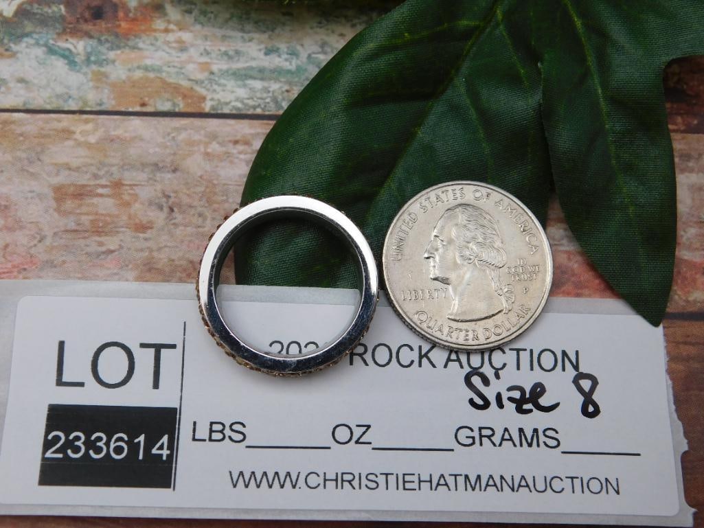 GENUINE STONE RING SIZE 8 - 2