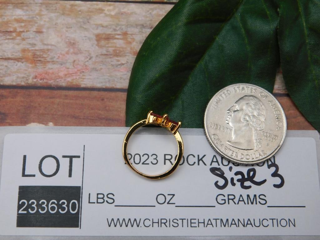 GENUINE STONE RING SIZE 3 - 2