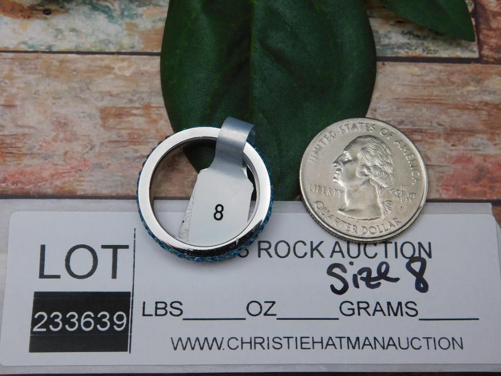 GENUINE STONE RING SIZE 8 - 2