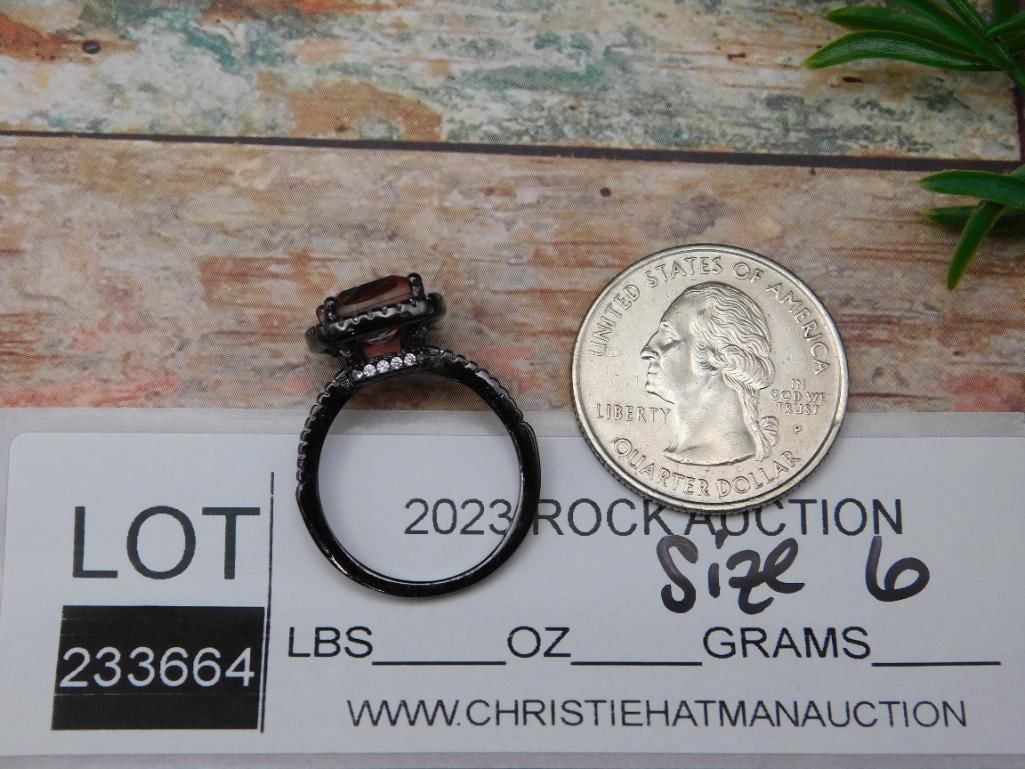 GENUINE STONE RING SIZE 6 - 2