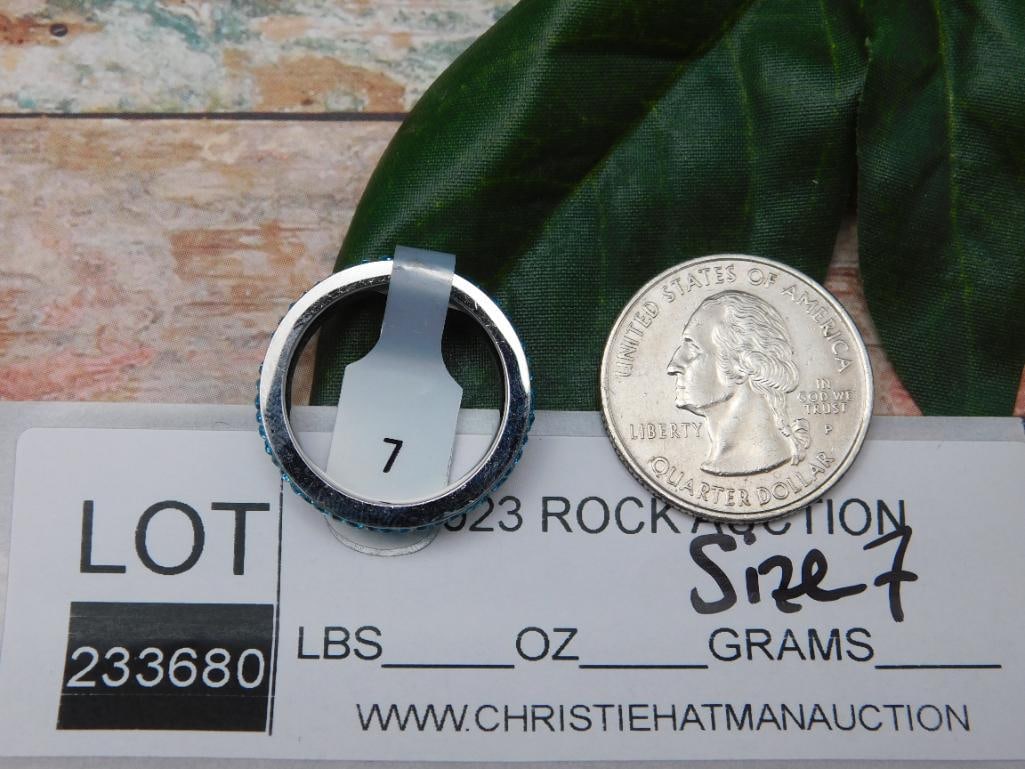 GENUINE STONE RING SIZE 7 - 2