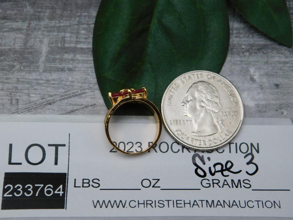 GENUINE STONE RING SIZE 3 - 2