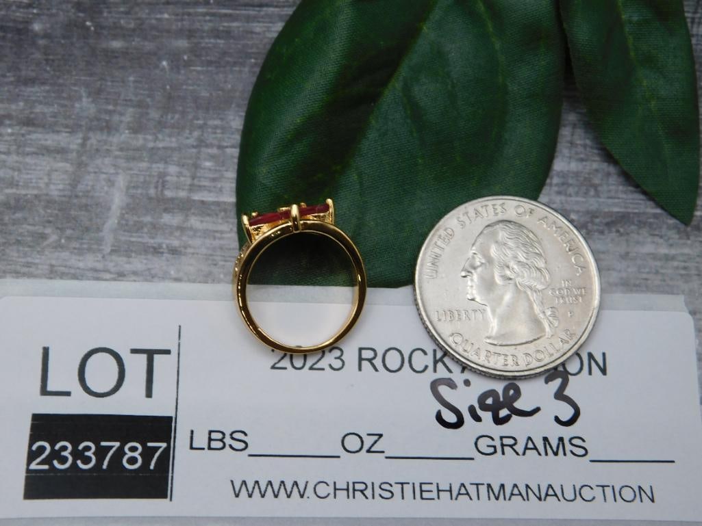 GENUINE STONE RING SIZE 3 - 2