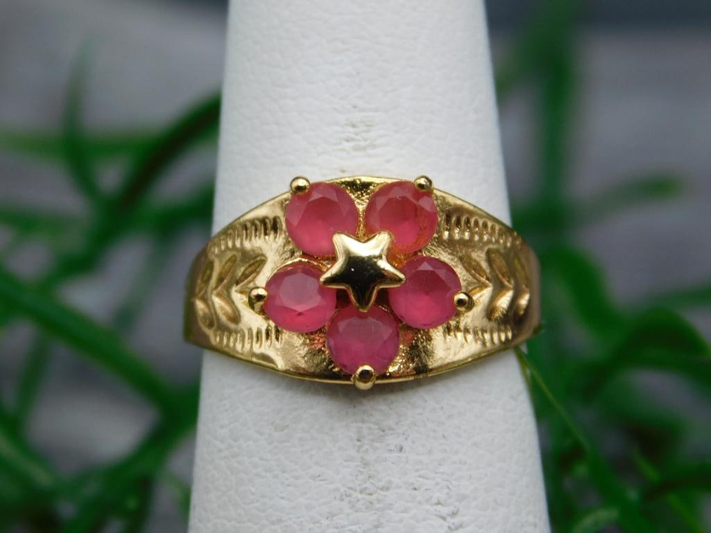 GENUINE STONE RING SIZE 5 (1 of 2)