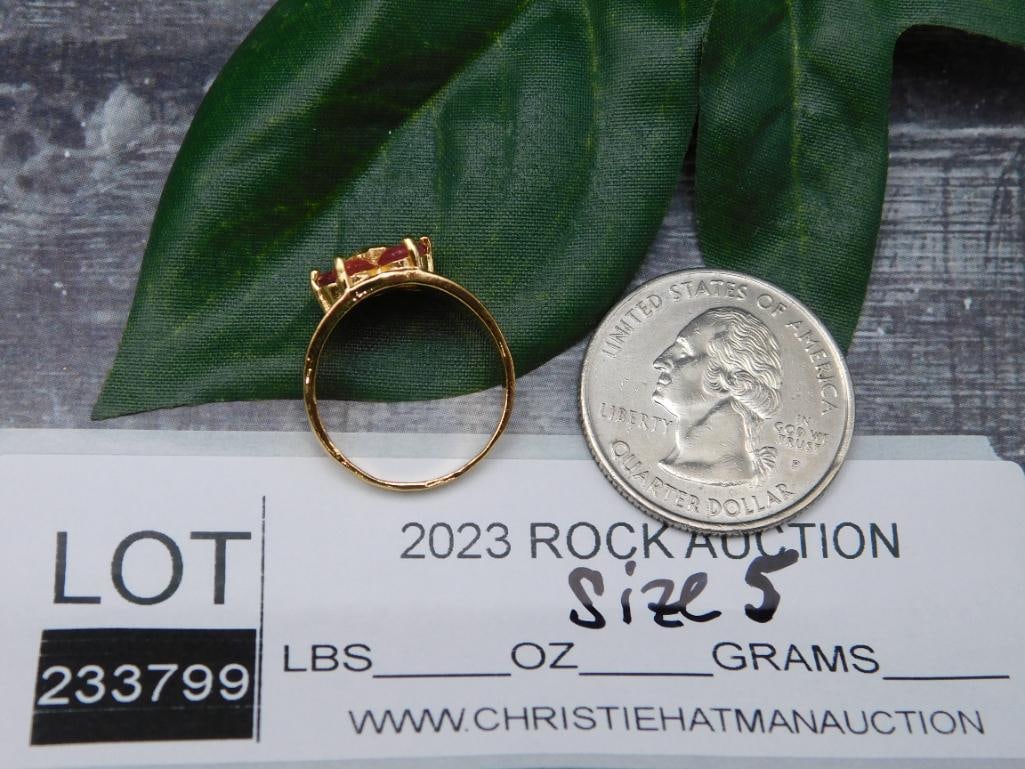 GENUINE STONE RING SIZE 5 - 2