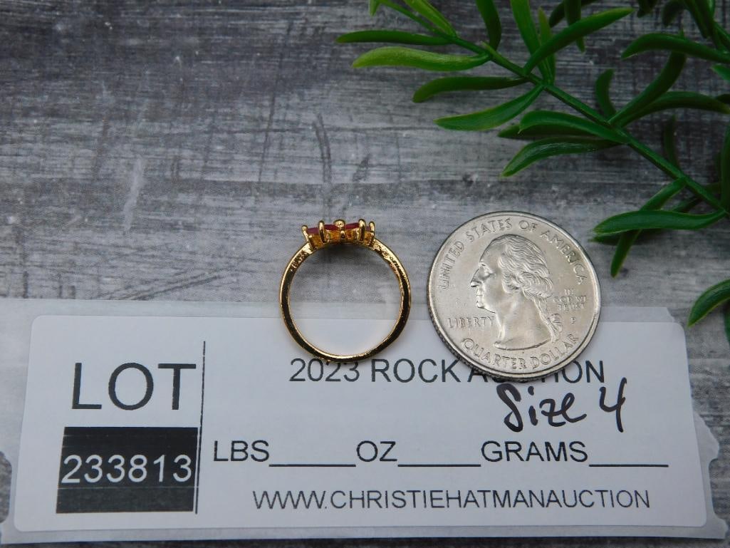 GENUINE STONE RING SIZE 4 - 2