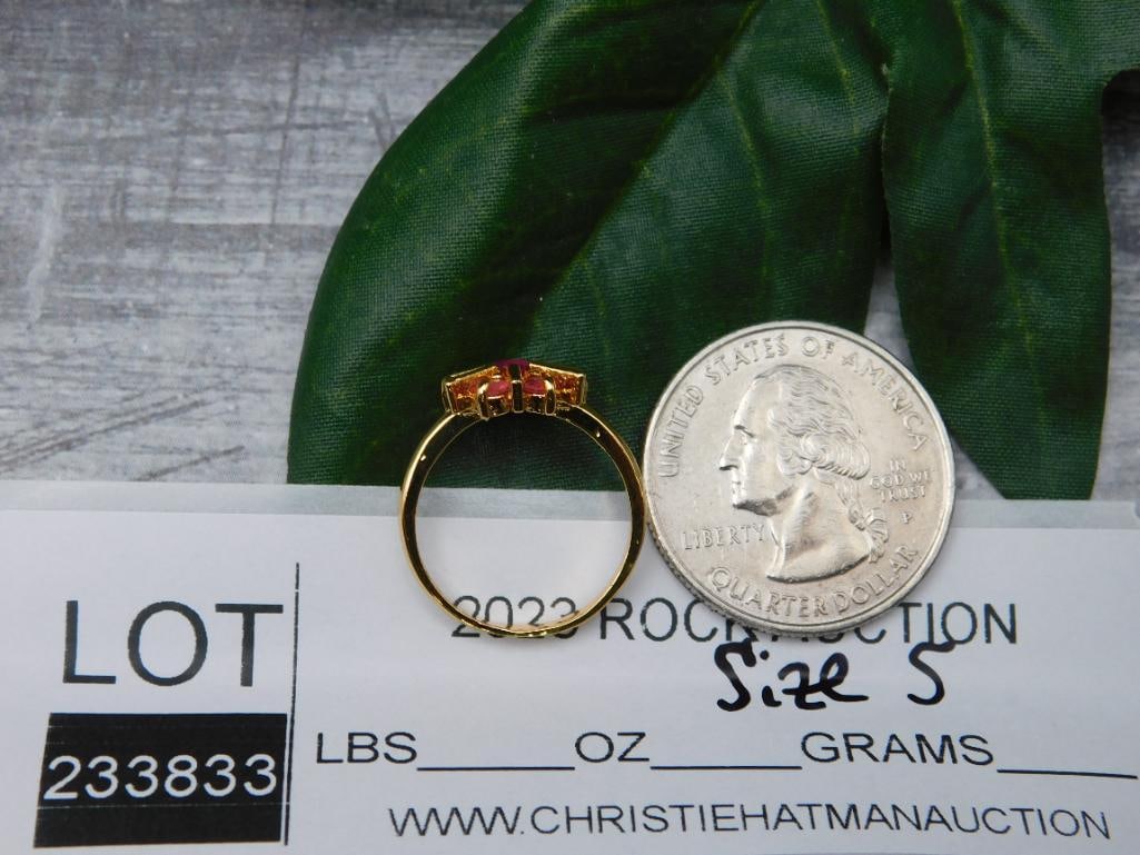 GENUINE STONE RING SIZE 5 - 2