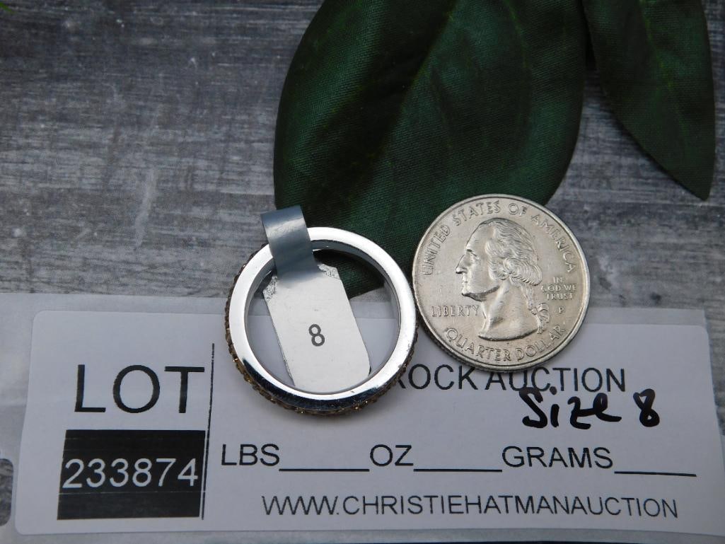 GENUINE STONE RING SIZE 8 - 2