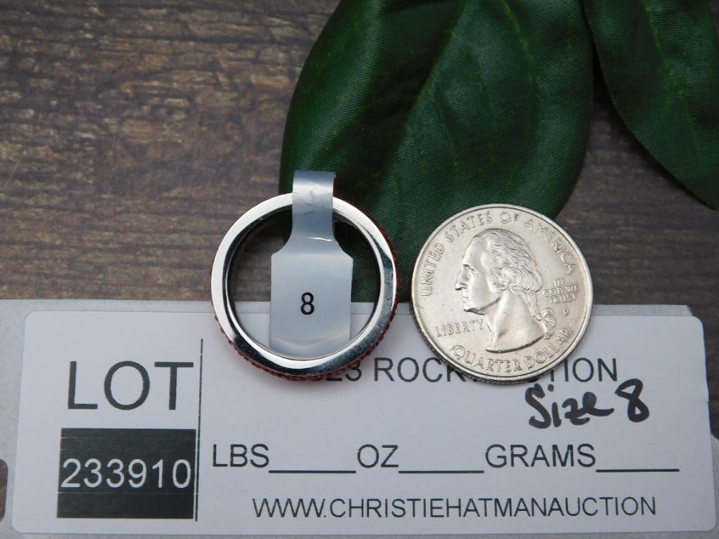 GENUINE STONE RING SIZE 8 - 2