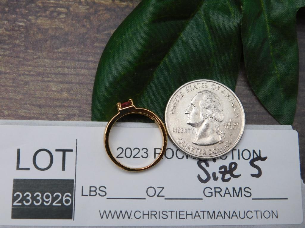 GENUINE STONE RING SIZE 5 - 2