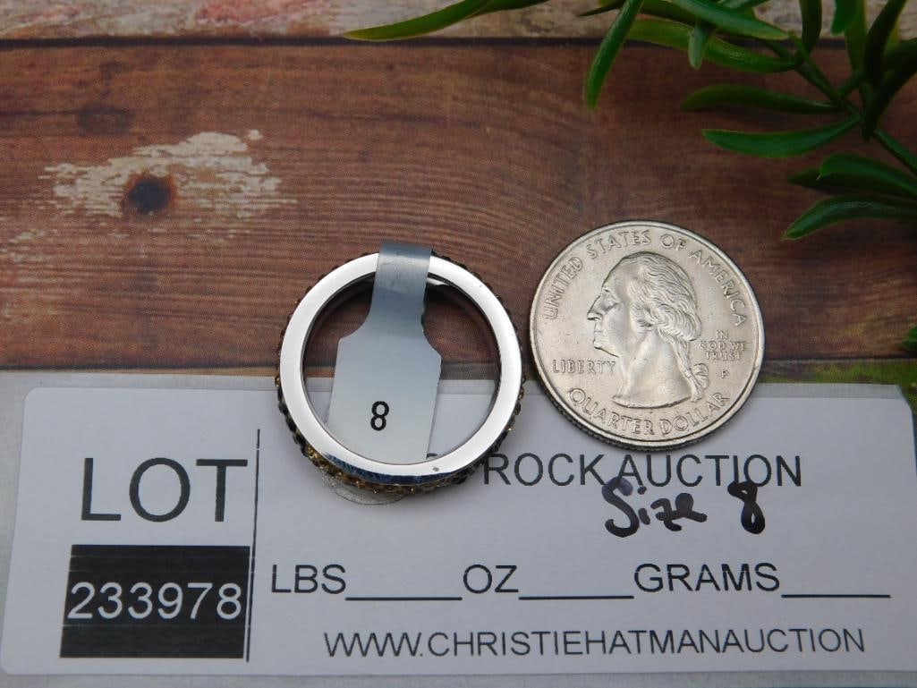 GENUINE STONE RING SIZE 8 - 2