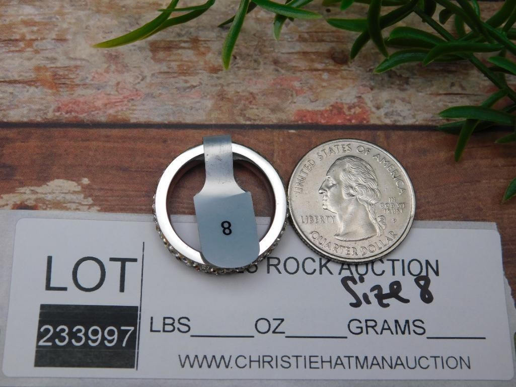 GENUINE STONE RING SIZE 8 - 2