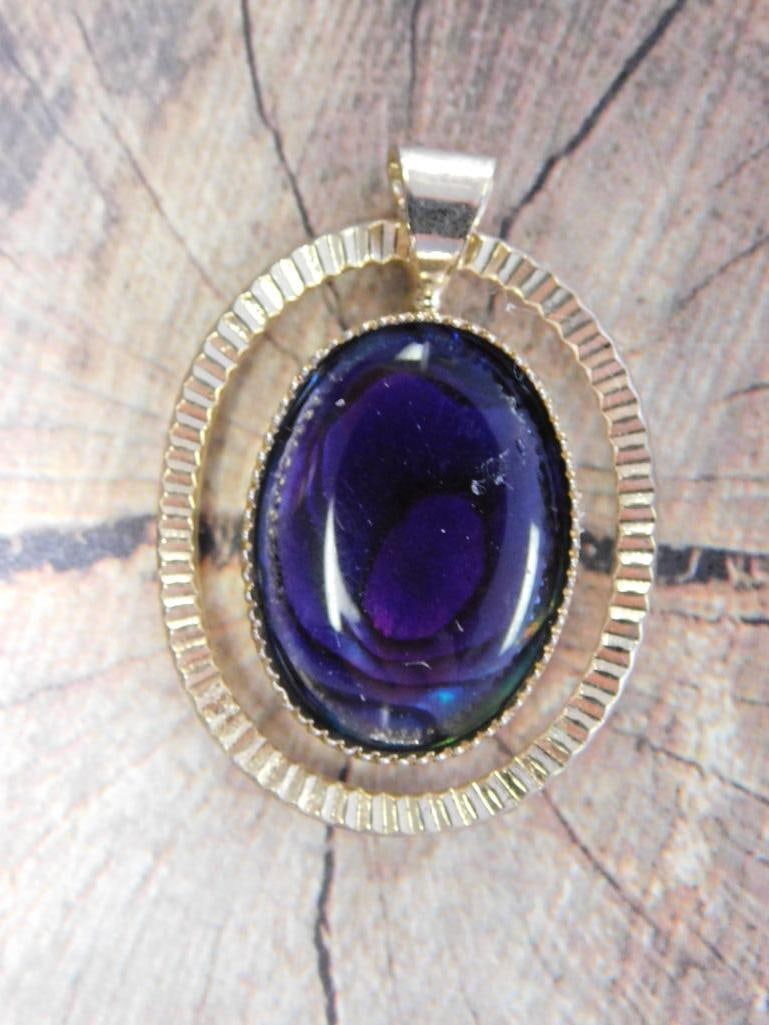 ABALONE PENDANT ROCK STONE LAPIDARY SPECIMEN (1 of 2)