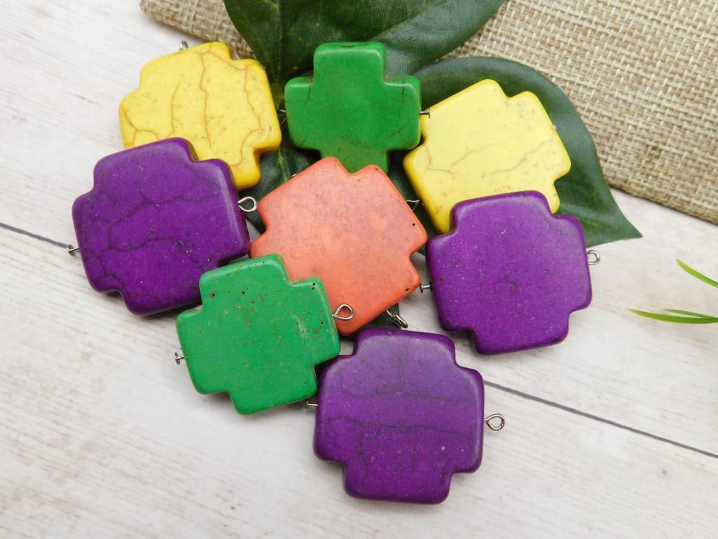 STONE CROSS PENDANTS ROCK STONE LAPIDARY SPECIMEN (1 of 2)