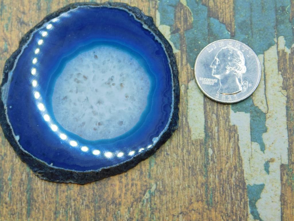 AGATE SLICE ROCK STONE LAPIDARY SPECIMEN - 2