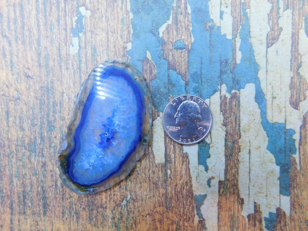 AGATE SLICE ROCK STONE LAPIDARY SPECIMEN - 2