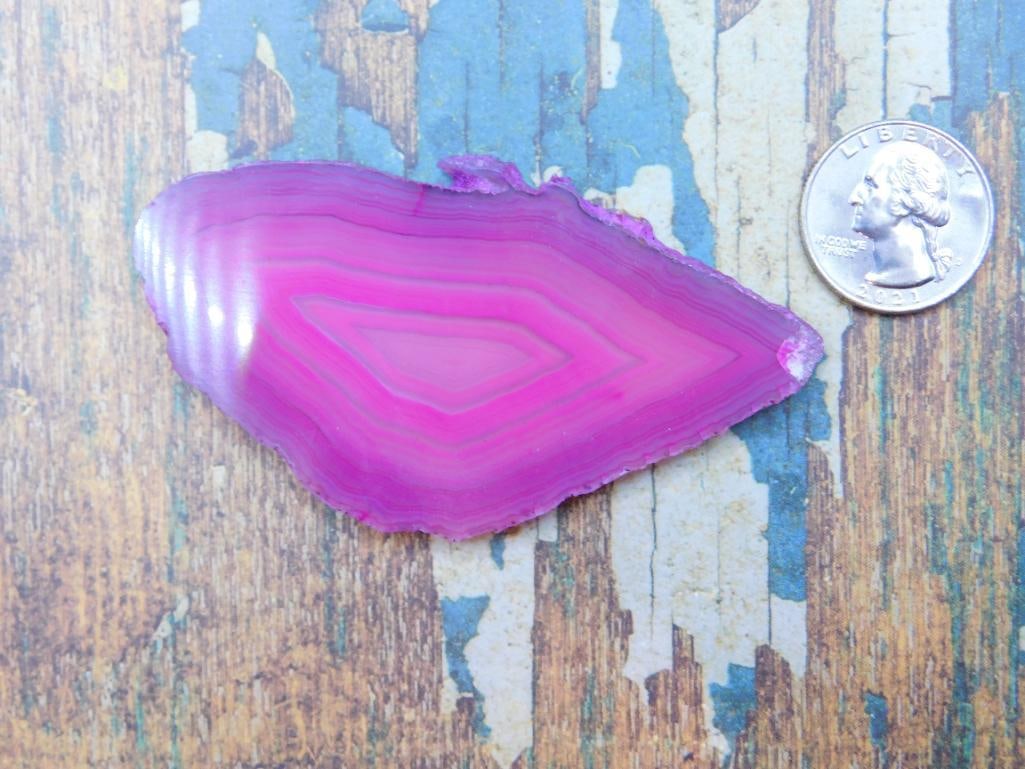 AGATE SLICE ROCK STONE LAPIDARY SPECIMEN - 2