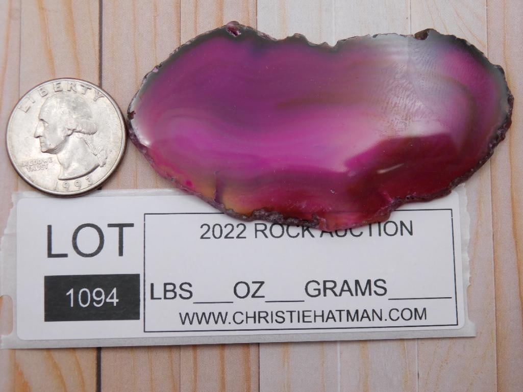 AGATE SLICE ROCK STONE LAPIDARY SPECIMEN - 2
