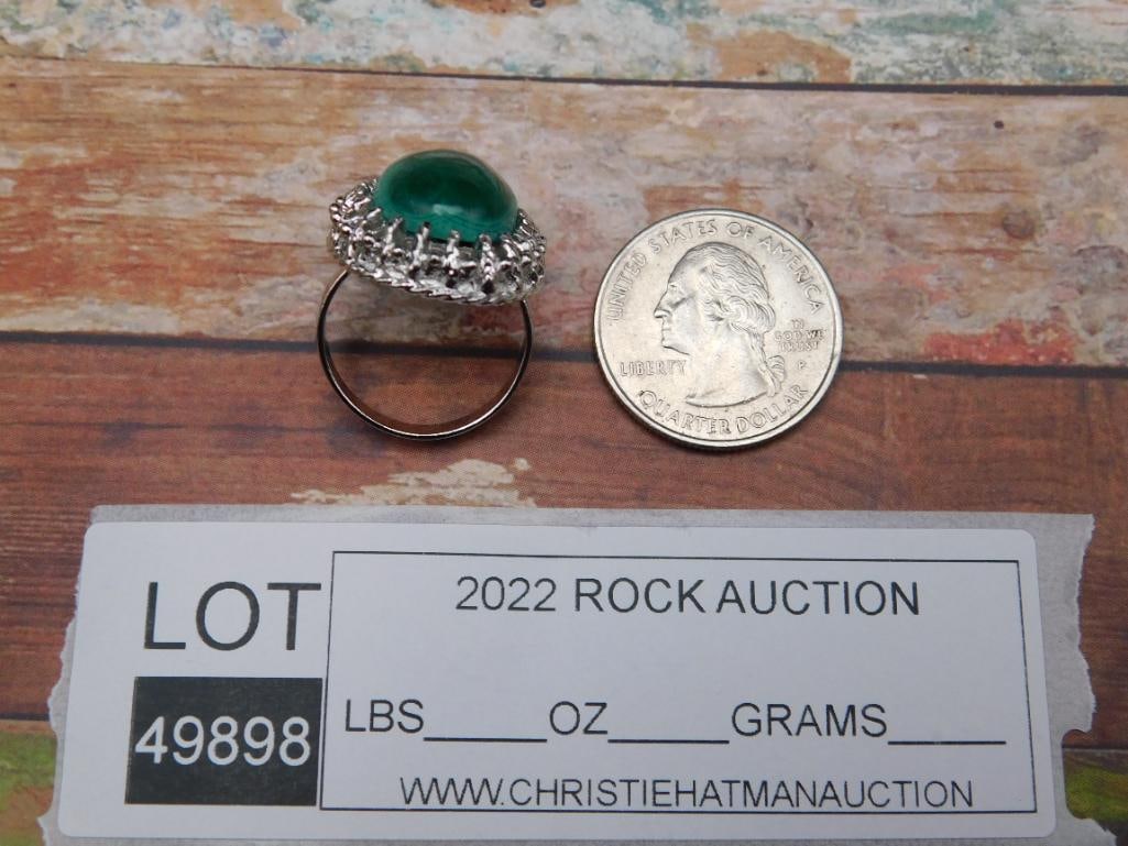 MALACHITE RING ROCK STONE LAPIDARY SPECIMEN - 2