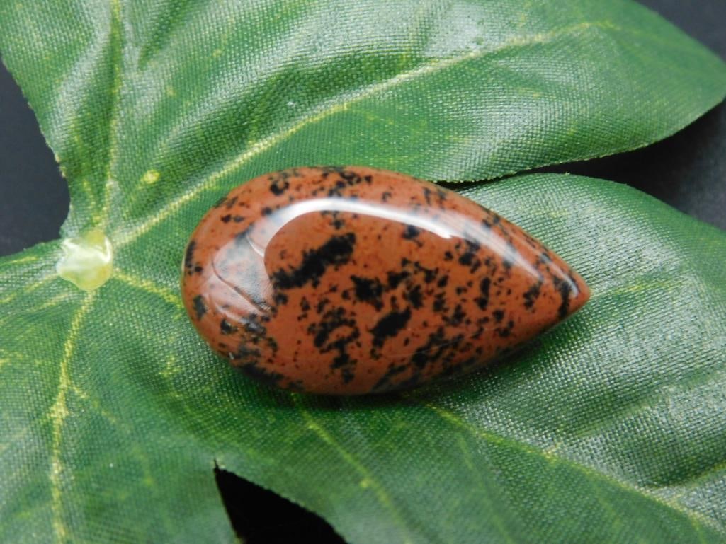 MAHOGANY OBSIDIAN CABOCHON ROCK STONE LAPIDARY SPECIMEN: MAHOGANY OBSIDIAN CABOCHON ROCK STONE LAPIDARY SPECIMEN