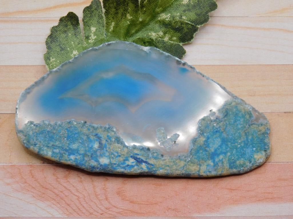 AGATE SLICE ROCK STONE LAPIDARY SPECIMEN: AGATE SLICE ROCK STONE LAPIDARY SPECIMEN