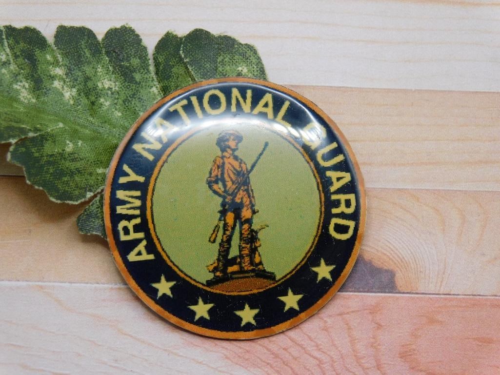 ARMY NATIONAL GUARD CABOCHON ROCK STONE LAPIDARY SPECIMEN: ARMY NATIONAL GUARD CABOCHON ROCK STONE LAPIDARY SPECIMEN