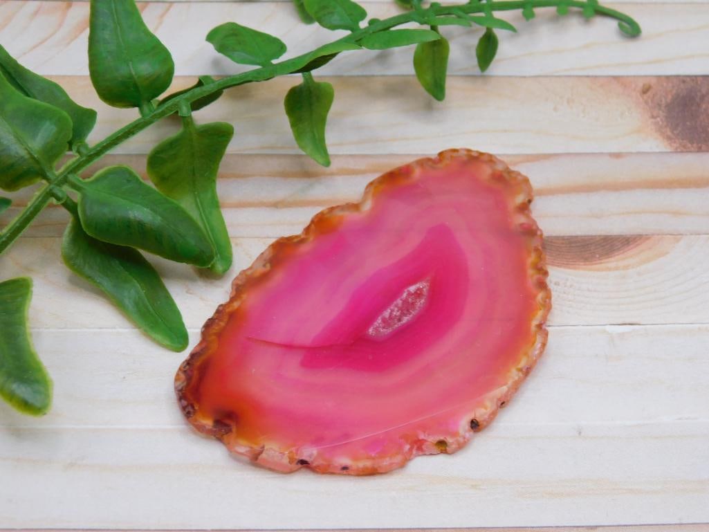 GEODE SLICE ROCK STONE LAPIDARY SPECIMEN - 2