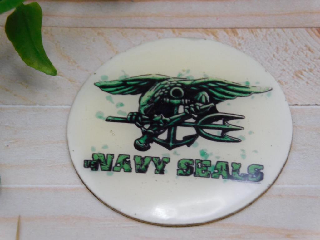 NAVY SEAL CABOCHON ROCK STONE LAPIDARY SPECIMEN: NAVY SEAL CABOCHON ROCK STONE LAPIDARY SPECIMEN