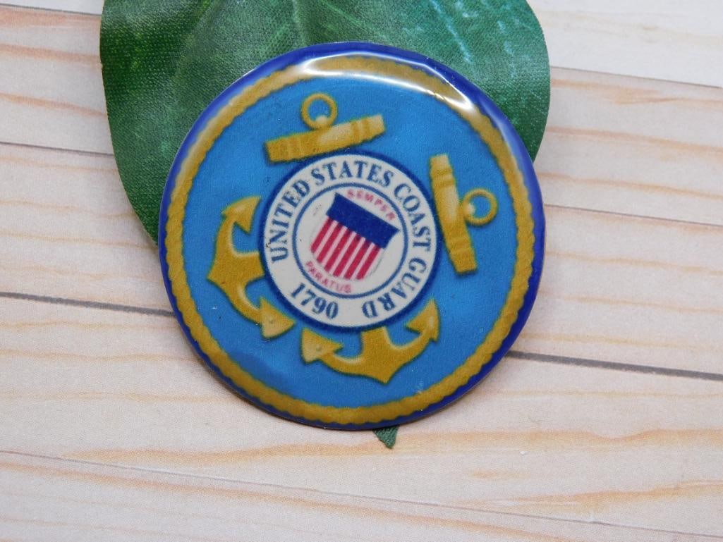 UNITED STATES COAST GUARD CABOCHON ROCK STONE LAPIDARY SPECIMEN (1 of 2)