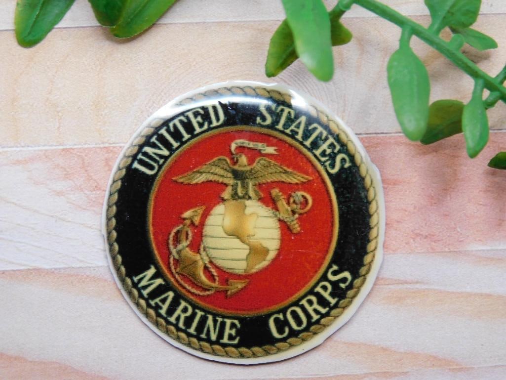 UNITED STATES MARINE CORPS CABOCHON ROCK STONE LAPIDARY SPECIMEN (1 of 2)