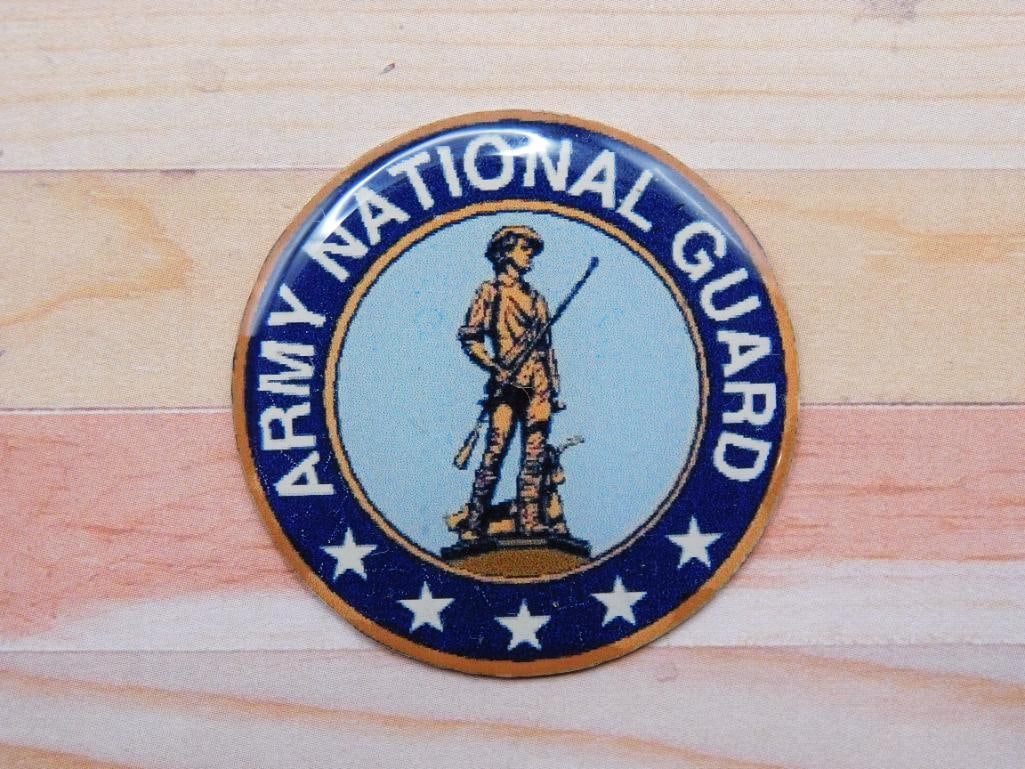 ARMY NATIONAL GUARD CABOCHON ROCK STONE LAPIDARY SPECIMEN (1 of 2)