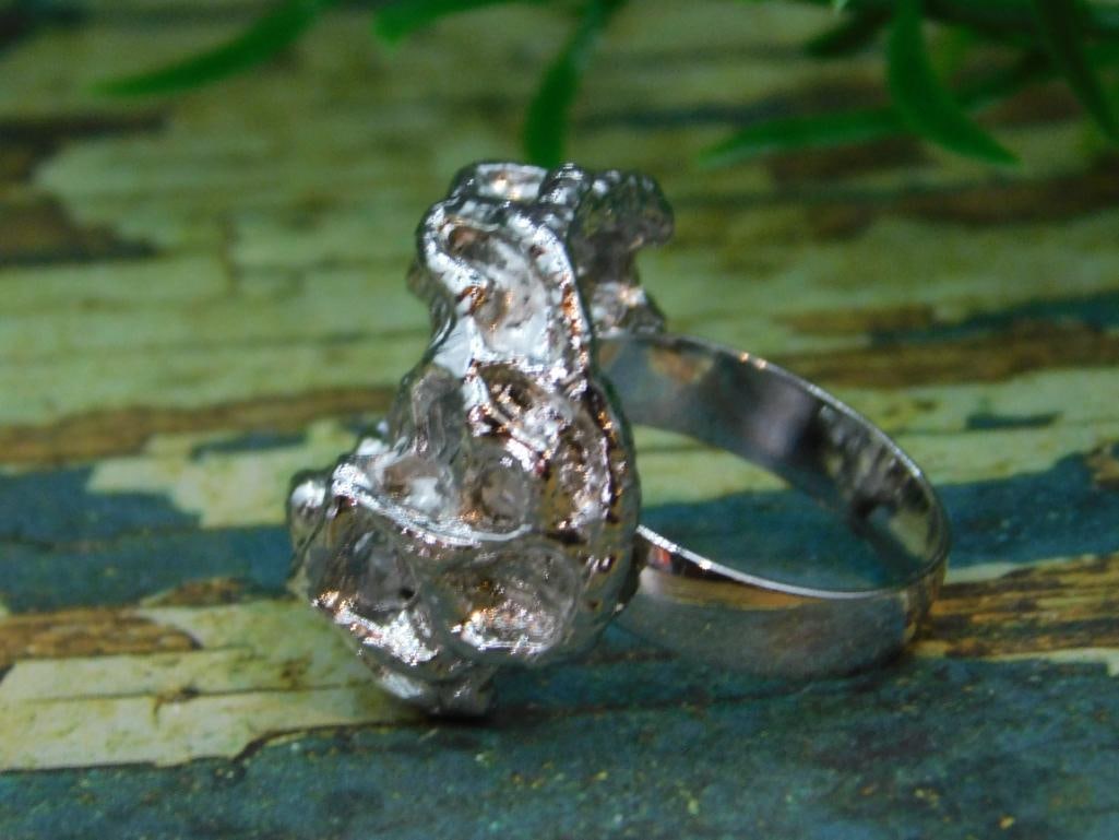 SILVER CLUSTER RING ROCK STONE LAPIDARY SPECIMEN - 2