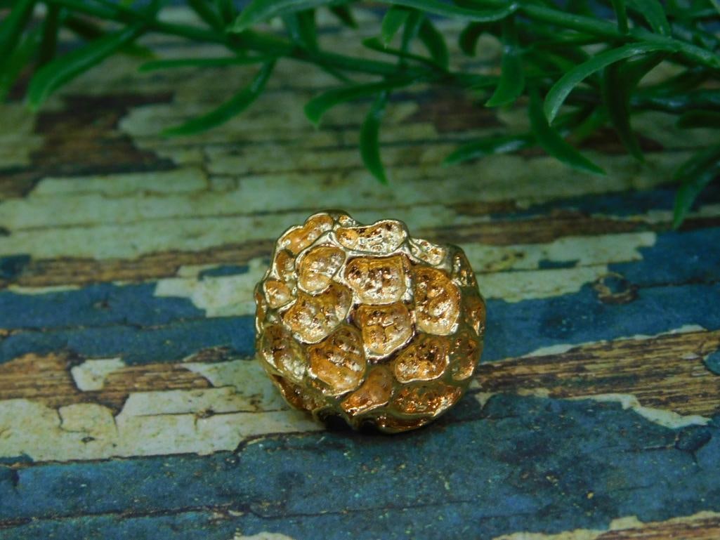 GOLD CLUSTER RING ROCK STONE LAPIDARY SPECIMEN: GOLD CLUSTER RING ROCK STONE LAPIDARY SPECIMEN