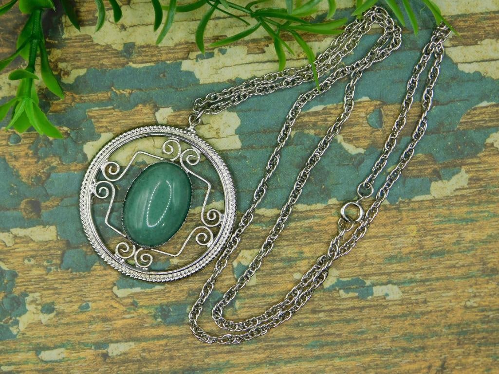 AVENTURINE PENDANT NECKLACE ROCK STONE LAPIDARY SPECIMEN (1 of 3)